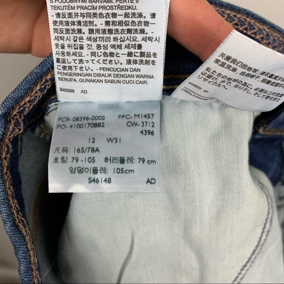 Levis NWT High Waisted Denim Dark Wash Jean Shorts - Picture 8 of 9